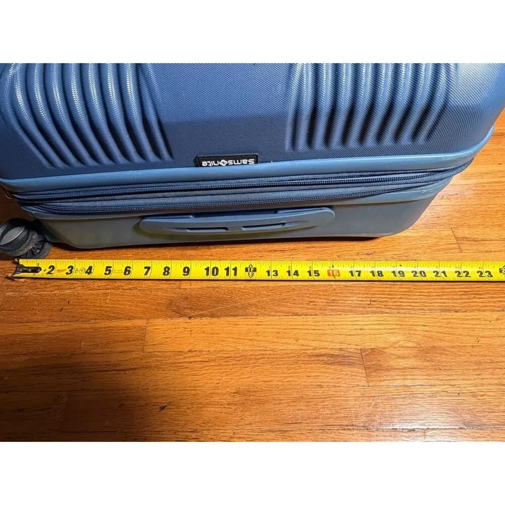 Samsonite Blue Hardside Spinner Carry-On Suitcase Expandable 4-Wheel Luggage